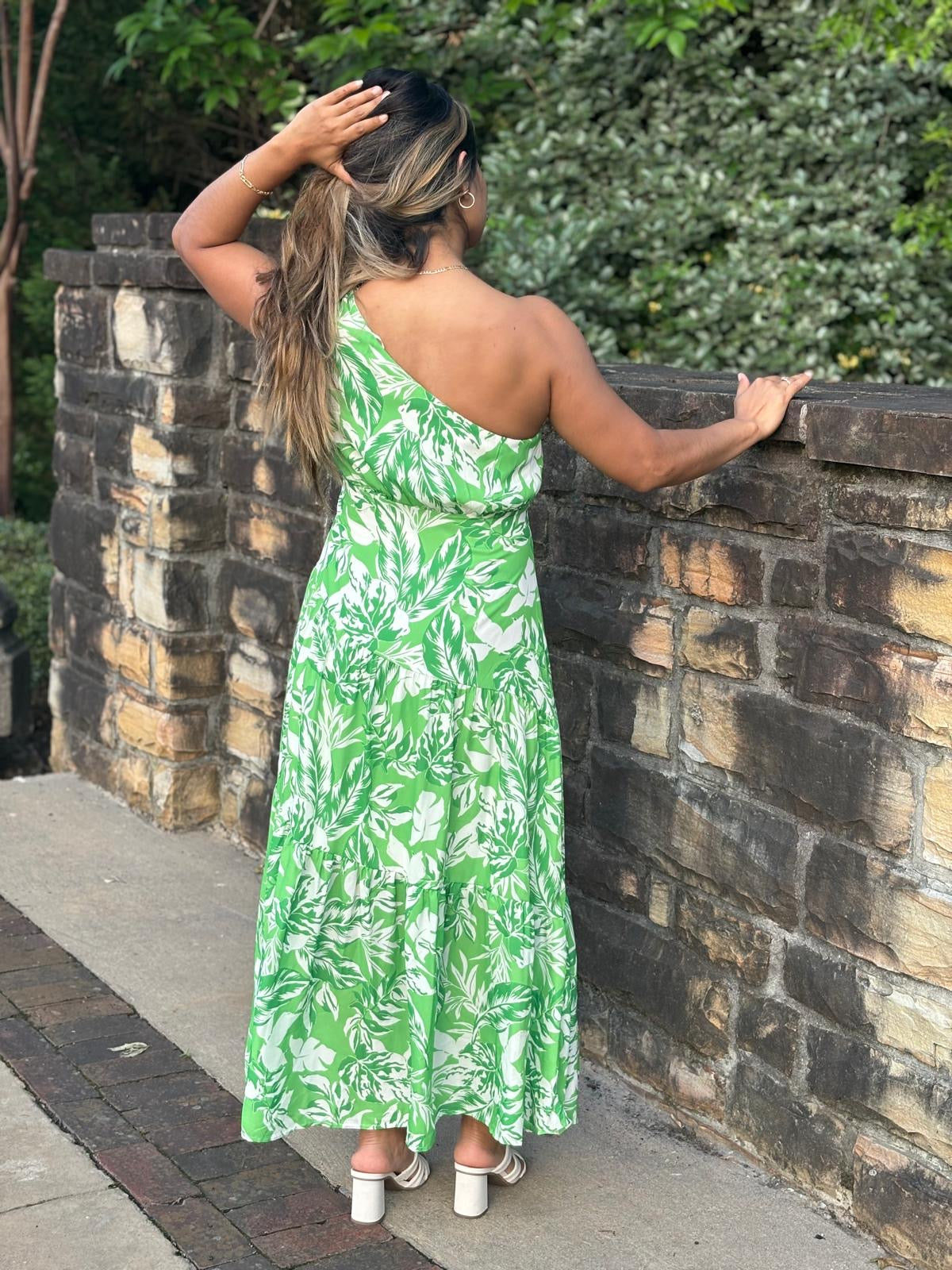 Lucero woven printed midi dress