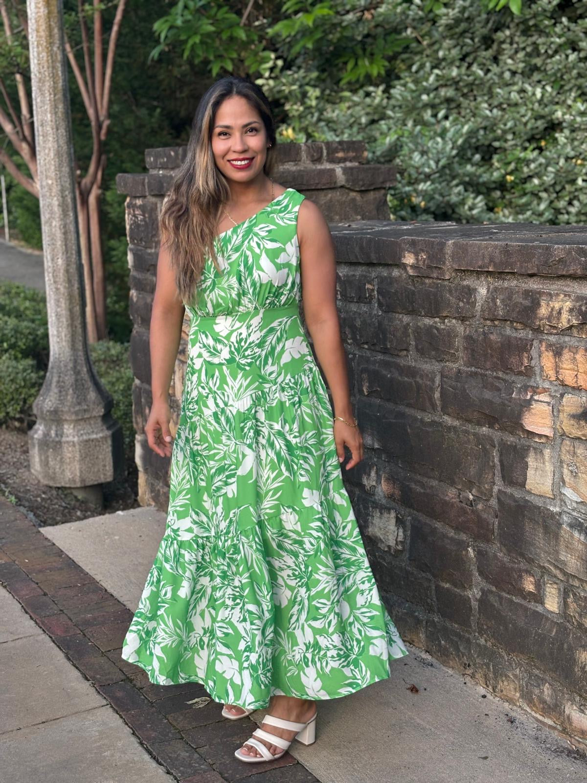 Lucero woven printed midi dress