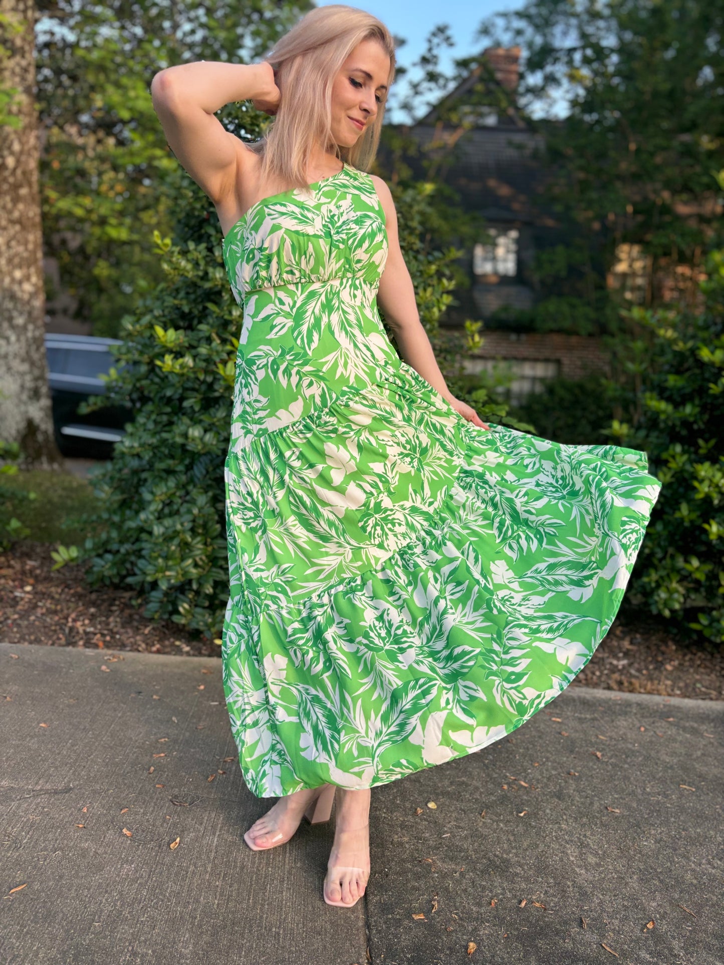 Lucero woven printed midi dress