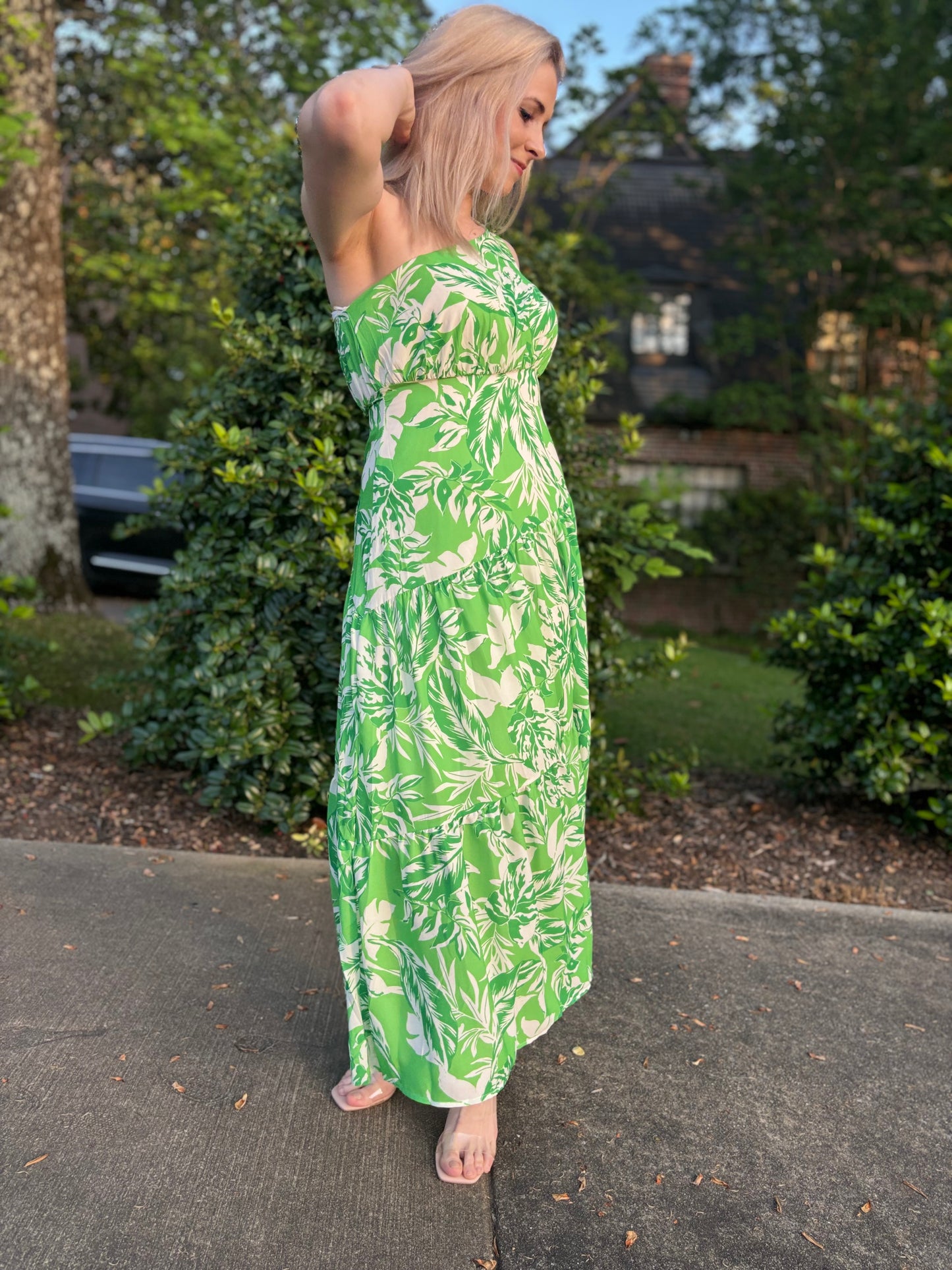 Lucero woven printed midi dress
